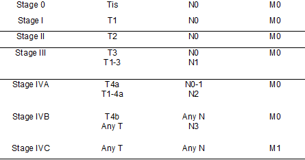 TNM Staging as per AJCC UICC 8th Edition